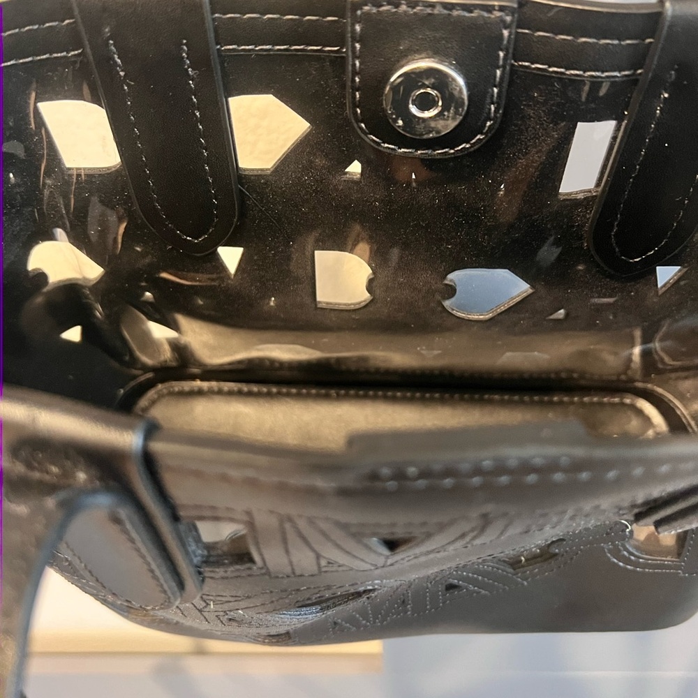 Michael Kors Black Cutout Tote - Picture 3 of 4